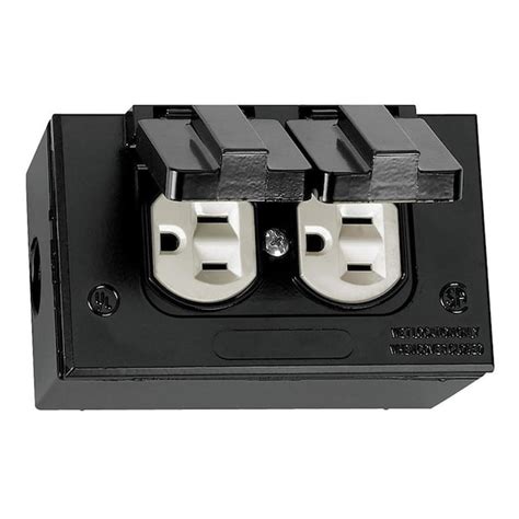 black weatherproof electrical box